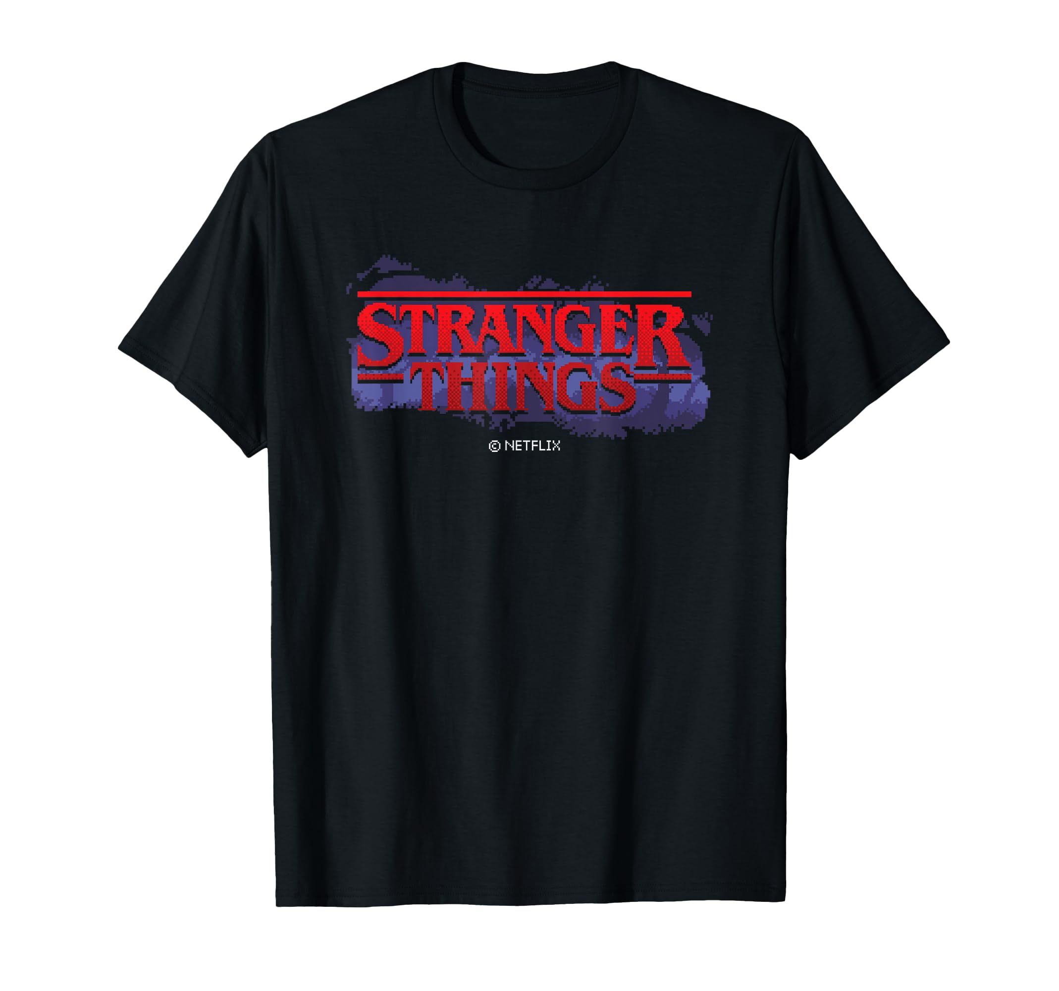 

Stranger Things Retro Pixel Upside Down Title Logo T-Shirt чорний