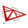 Triangular Angle Ruler Large 16Inch 45/90 Degrees Durable Aluminum Alloy Easy-read Layout Gauge Woodworking Measure Tool