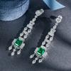 Tancise 925 Sterling Silver Zircon Earrings Drop Earrings For Women Wedding Party Gifts