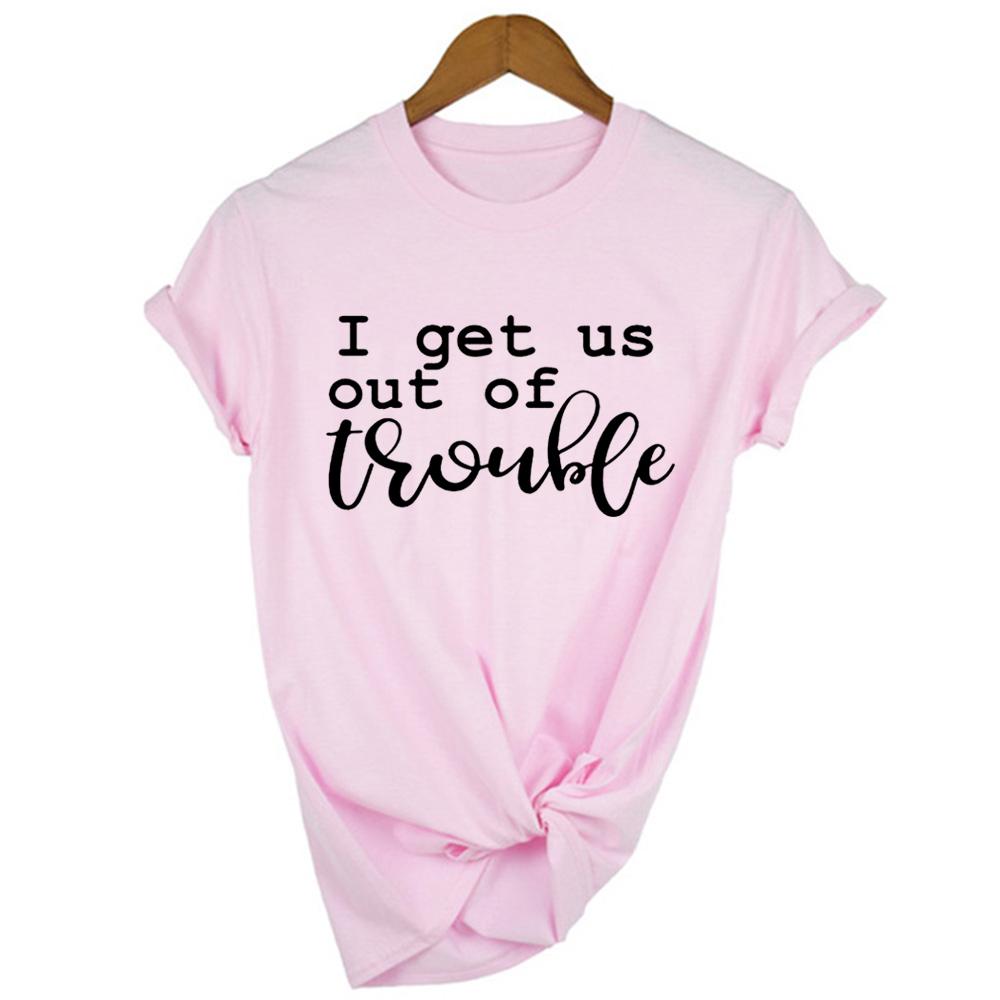 I Get Us Out Of Trouble Cute Best Friends Shirts Funny Women T Shirts Matching Shirt