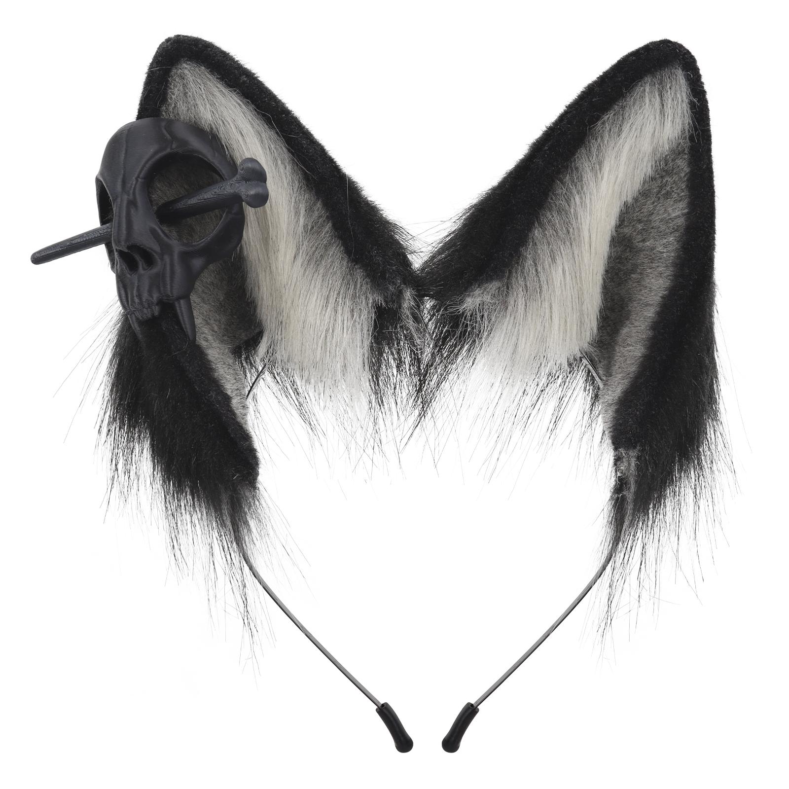 

Furry Ears Headband Animal Fox Wolf Dog Faux Fur Realistic Costumes Accessory For Cosplay