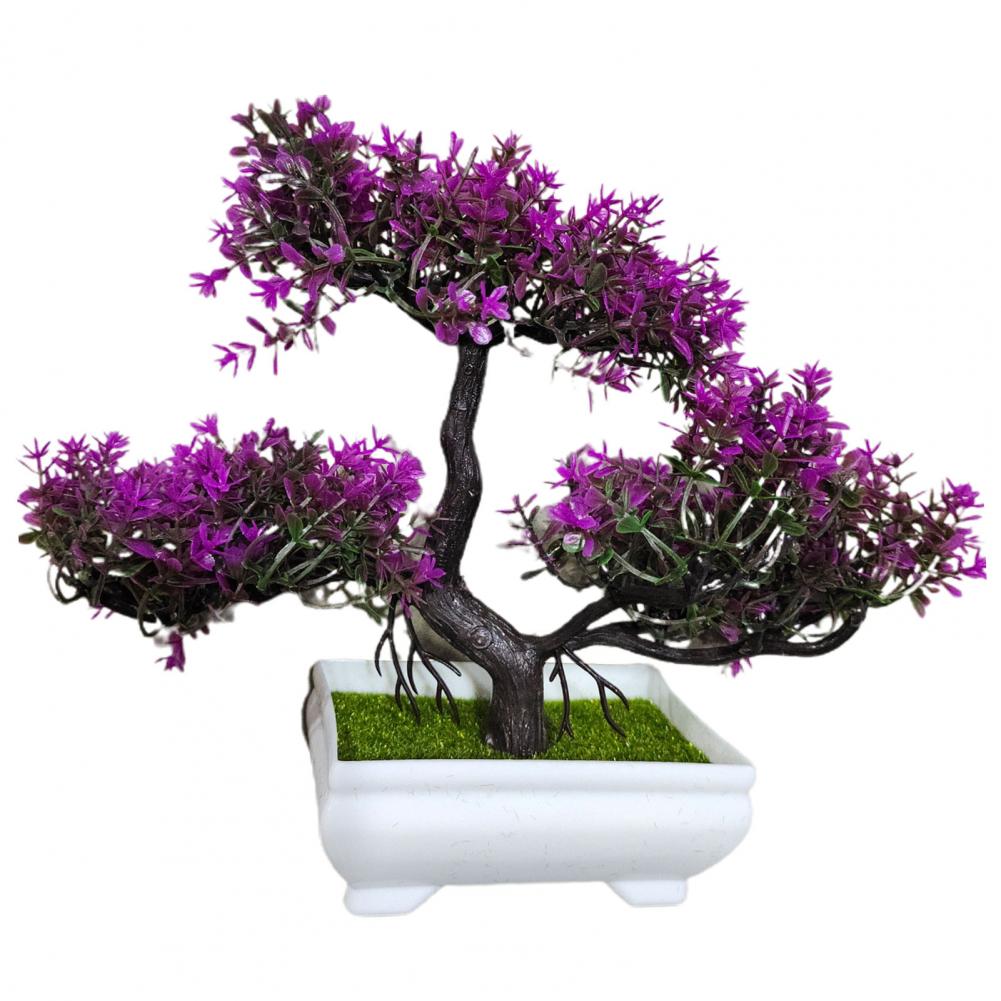 Dekoracja ze sztucznych roślin, Bonsai w doniczce, Małe drzewko w doniczce, Sztuczna roślina w doniczce, Ozdoby do ogrodu zen na stół, Dekoracja domu, pokoju