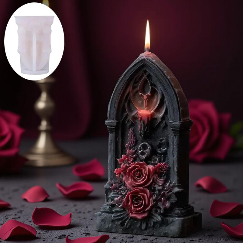 Трехмерная форма для свечи в виде надгробия на Хэллоуин, трехмерная форма надгробия, прочная высококачественная силиконовая форма