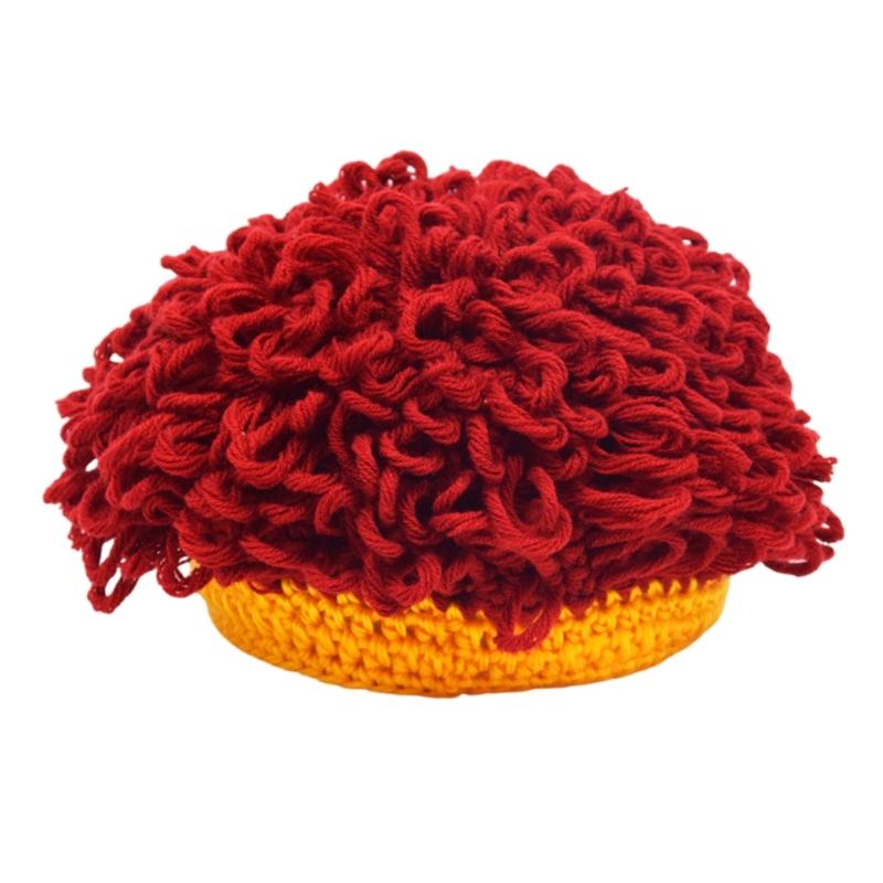 Childrens Curly Hair Hat Stretchy Cotton Mix Unisex Winter Hat For Halloween And Outdoor Play