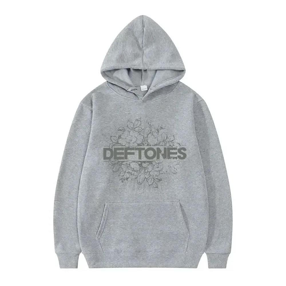 New Deftones Fashion Prevalent Print Hooded Women Plus Size Hoodies Retro Punk Sweatshirt  Personality Streetwear