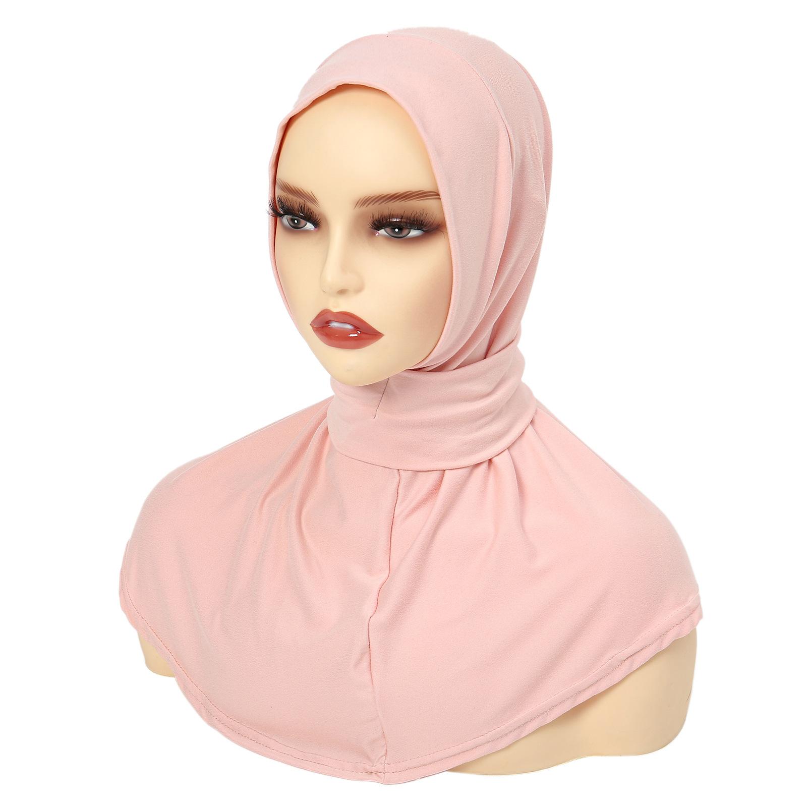 

Джерси Подхиджаб Хиджабы для Женщин Мусульманская Шапочка Хиджаб Полное Покрытие Застежка Кнопка Головные Уборы Шарф Ислам Тюрбан светло-розовый