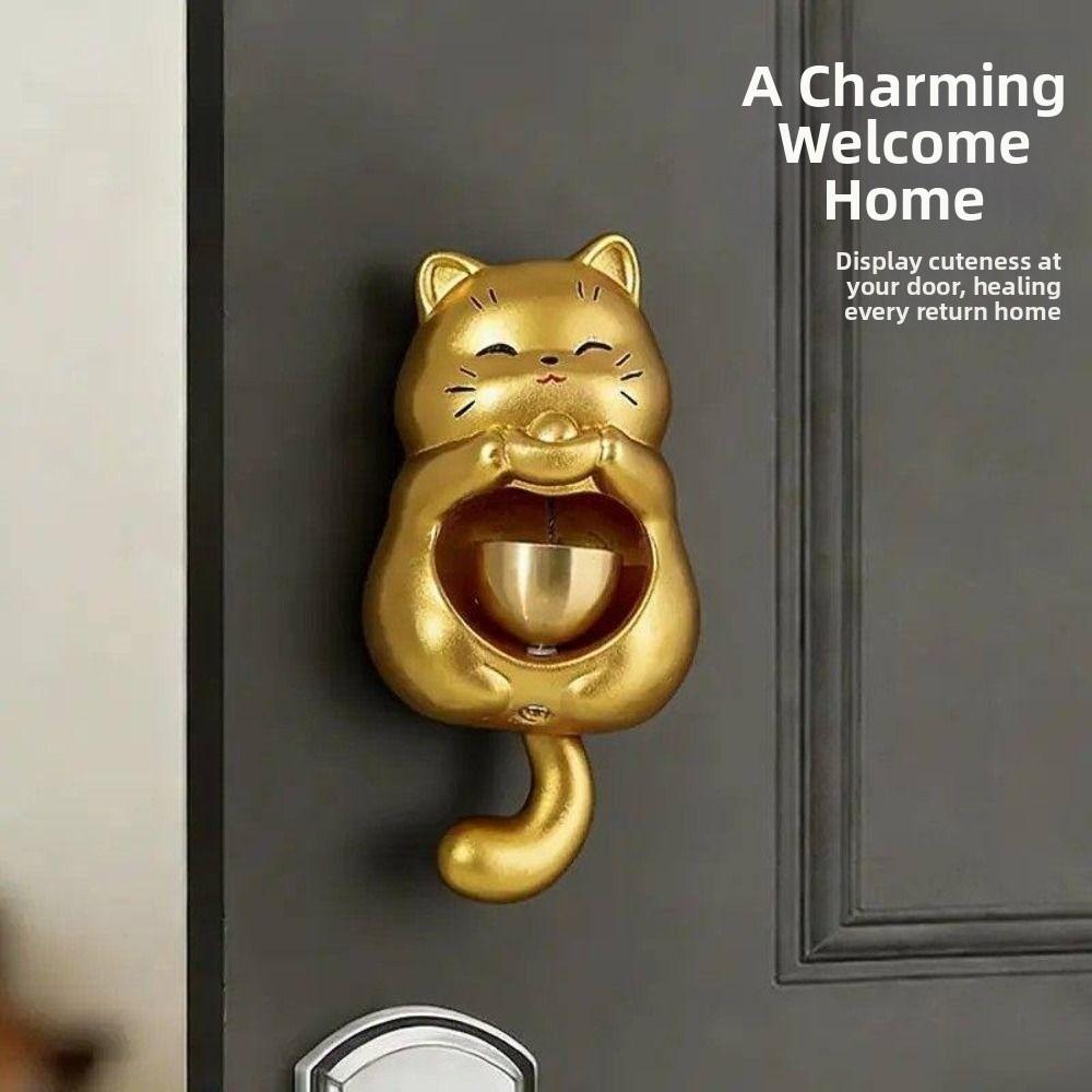 Lucky Cat Magnetic Doorbell Creative Entry Reminder Bell Shopkeepers Windbell  for Refrigerator