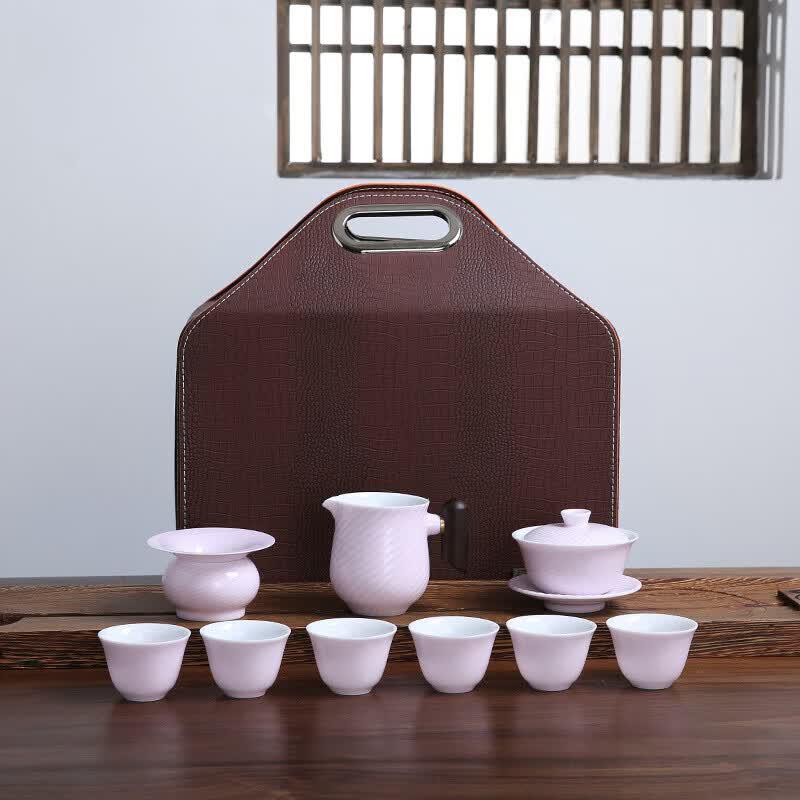 Cha Xun Twill Glazed 16-Piece Ceramic Tea Set