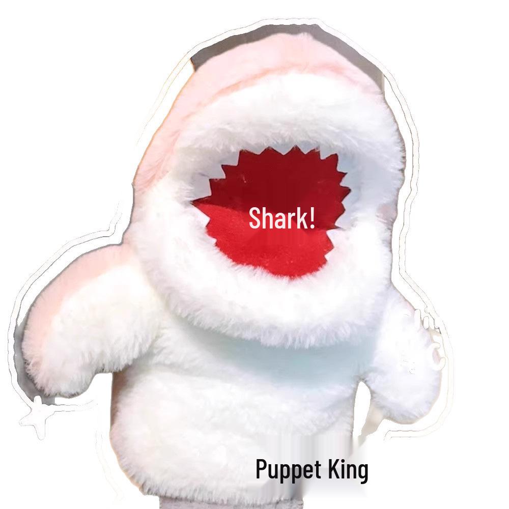 Cute Shark Hand Puppet Doll - Plush Toy with Movable Mouth, Perfect Birthday Gift
