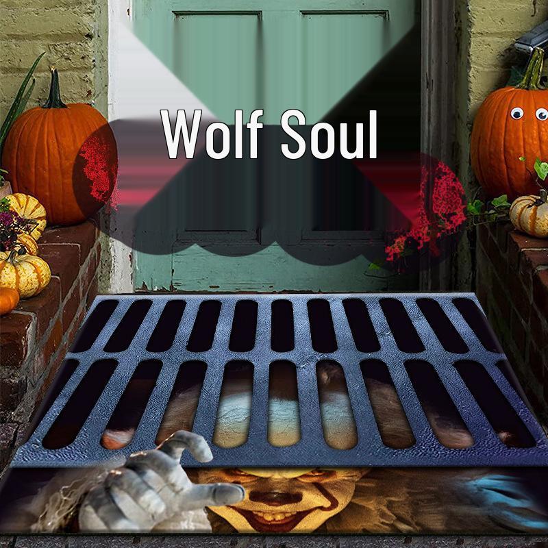 Decorative Clown-Themed Dirt-Resistant Door Mat for Entryway or Living Room