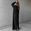 2025 Korean Style Long Sleeve Casual Sweatshirt Dress for Women – Loose, Slimming, Over-the-Knee Design.
