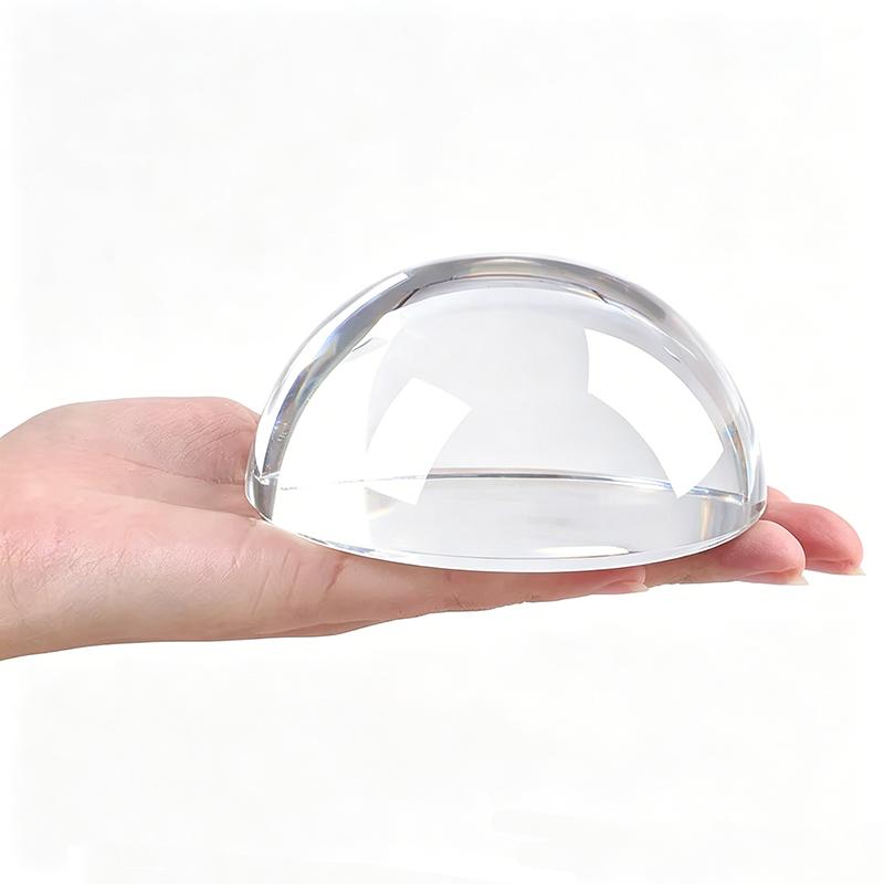 Personalized Engraved K9 Crystal Dome Glass Crystal Cube Paperweight Art Ornament for Souvenir 60*28MM