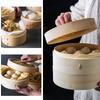 Bamboo Steamer Home Wooden Bamboo Steamer With Lid Fish Rice Vegetable Snack Storage Basket Kitchen Cooking Tools