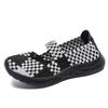 New cross-border large-size hand-woven casual breathable hollow single shoes ultra-light mesh flat shoes overshoes