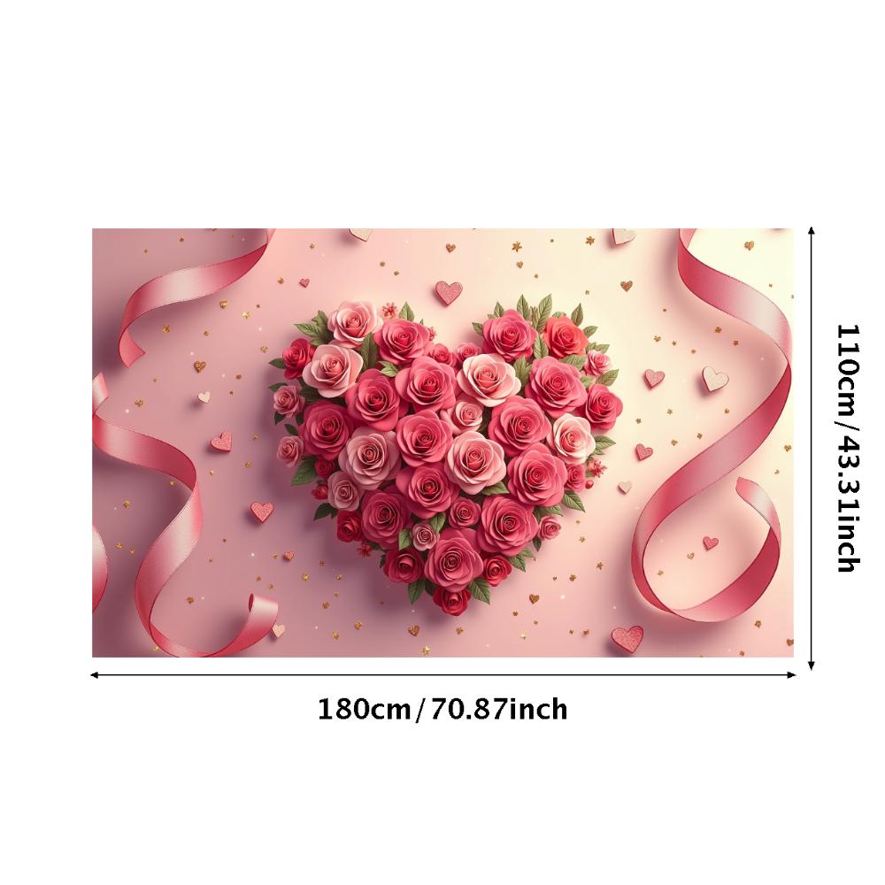 

Exquisite Wedding backdrop Beautiful Rose Floral Floral backdrop Stunning Heart backdrop for Baby showers