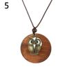 Wooden Pendant Female Jewelry Vintage Leather Lanyard Neck Accessories Clothing Pendant Sweater Chain Sweater Necklace