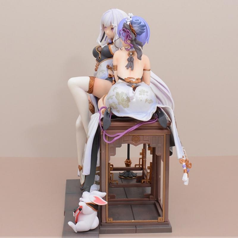 Re:life In A Different World From Zero Rem Emilia Chinoiserie Clothing Figure Model Collection Desktop Decoration Xmas Gifts