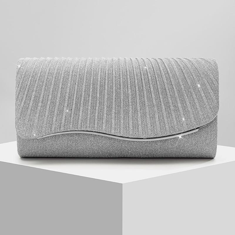 New Ladies Shiny Dinner Bag Evening Bag Wedding Bag Banquet Versatile Shoulder Bag Crossbody Chain Bag