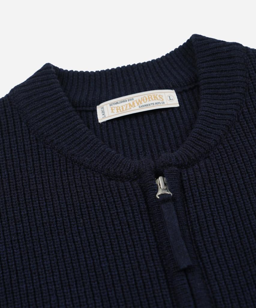 Frizmworks Ultra Heavyweight Zip Up Cardigan _ Navy