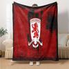 Middlesbrough Football Club Crest Flannel Blanket, Soft Polyester, Modern Design, All-Season for Camping, Travel, Gifts for holidays or birthdays