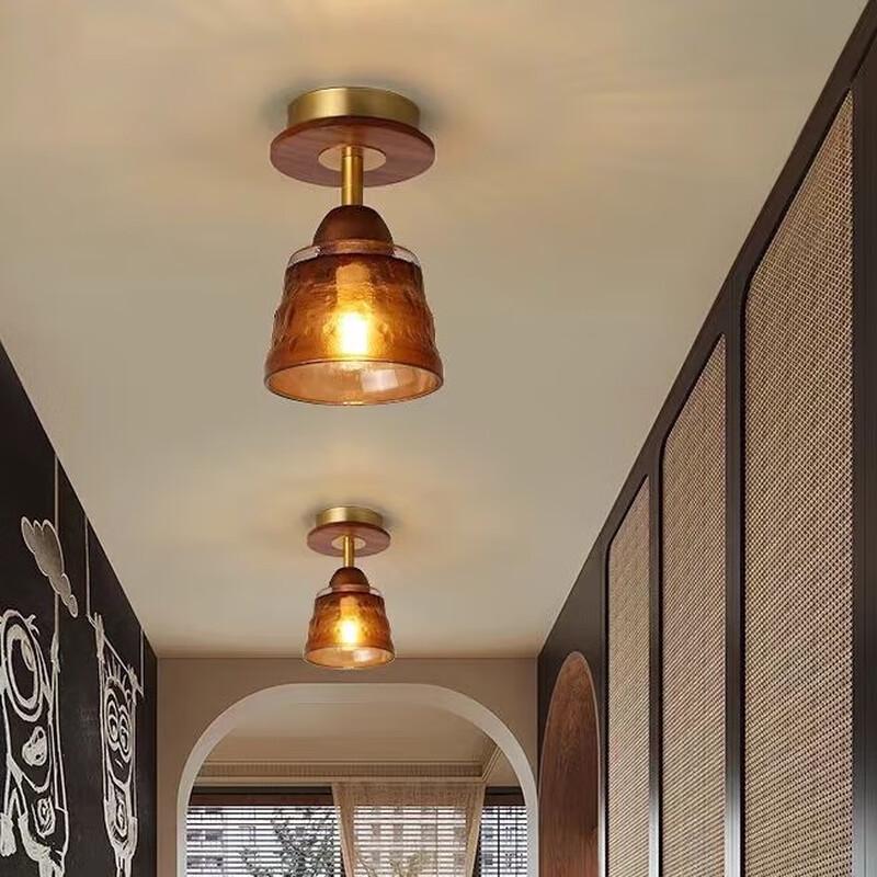 Vintage Mid-Century G45 LED Ceiling Light for Hallways & Balconies