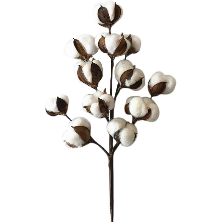 50cm Cotton Stems Decoration 12 Cotton Bolls Cotton Stalks Branch for Home Decor Wedding Centerpiece Farmhouse Decoration