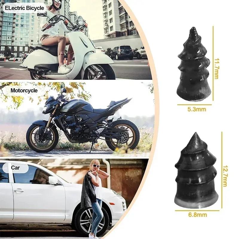 10/30PCs Car Motorcycle Vacuum Tire Repair Rubber Metal Nail Set Kit Tubeless Tyre Screws Car Truck Motorcycle Repair Tools