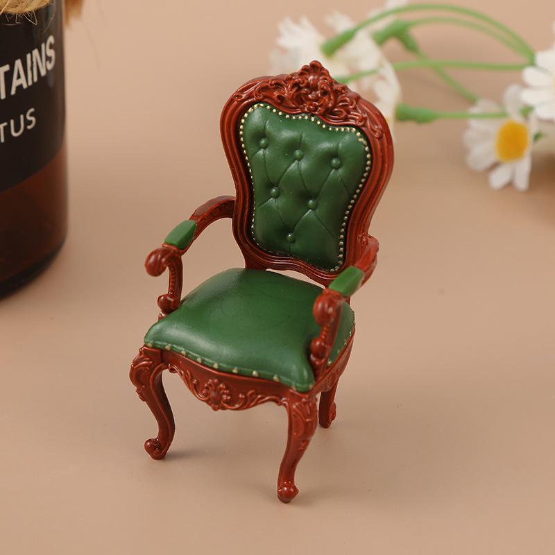 1/12 Dollhouse Simulation Mini Armchair Model Doll Home Living Room Sofa Chair Furniture Decor Toy Dolls House Accessories