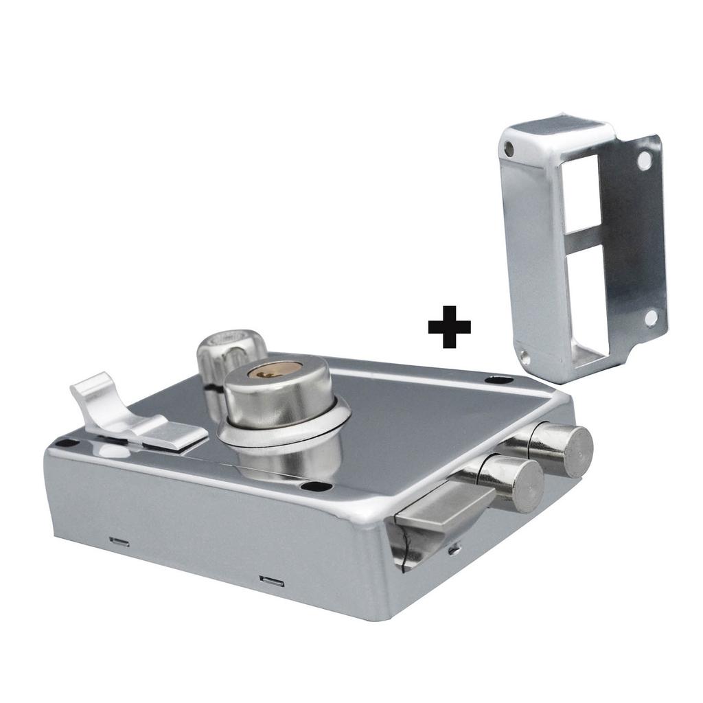 Household Lock Exterior Door Padlocks Gate Insurance Household Lock Kit Vintage Style with Deadbolt Cylinder Key