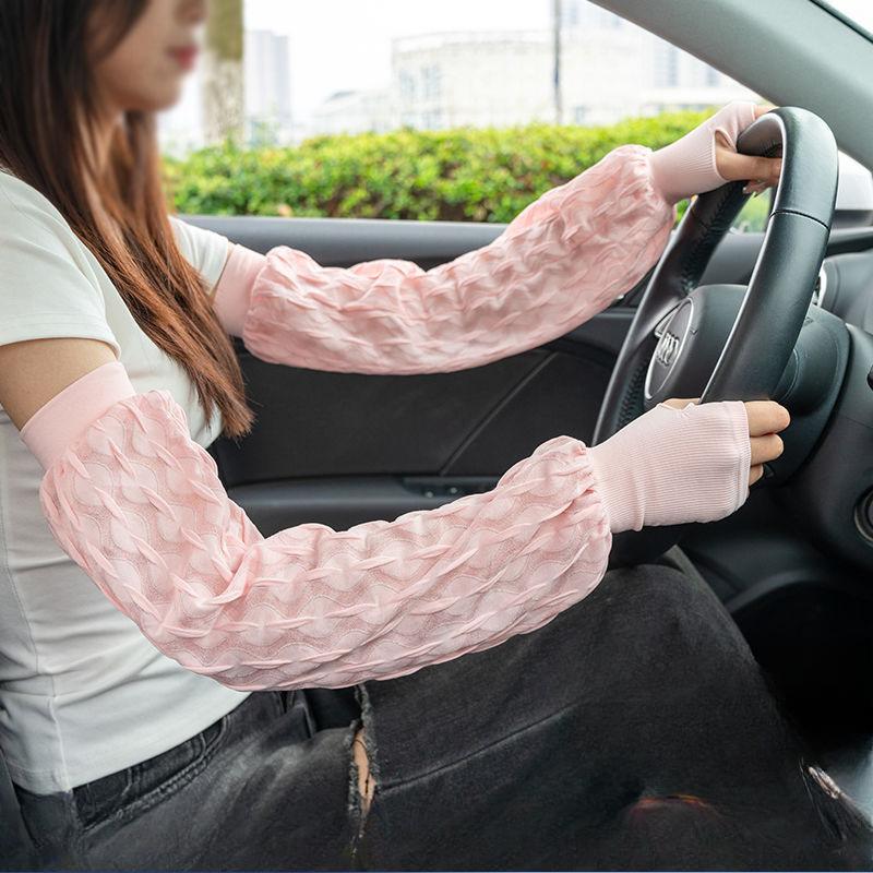 Sunscreen Sleeves for Women, UV Protection, Arm Guards, Arm Sleeves, Summer Driving, Mesh Gloves, Thin Design, Lace Ice Sleeves, Loose Fit