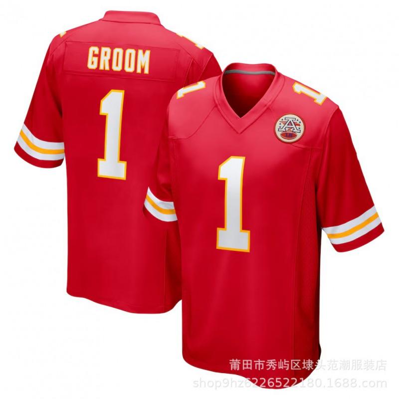 Kansas City Chiefs Football Jersey 15 Mahomes 87 Kelce Embroidered Sports Team Uniform