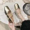 Glitter Silver Bowtie Flats Shoes Women Round Toe Patchwork Plaid Leather Loafers   Flat Shoes Women