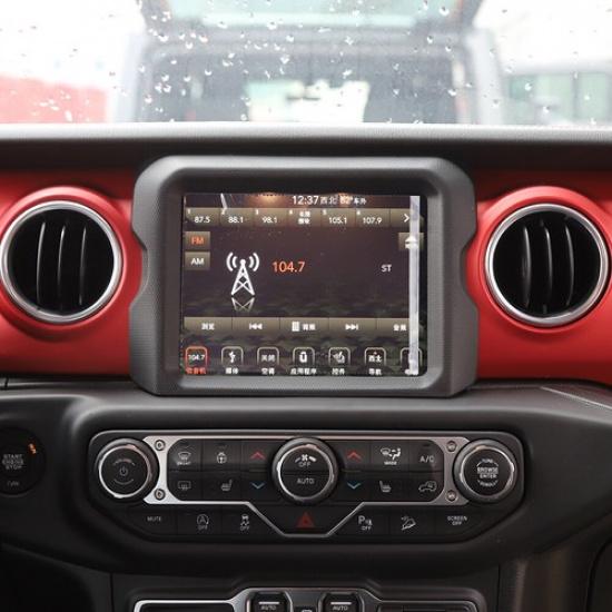 8.4" Navigation Screen Frame Trim Decor Cover For Jeep Wrangler JL Rubicon 2018+