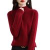 Autumn and Winter New Temperament Semi-turtleneck Twist Knitted Top Women's Thickened Loose Inner Bottoming Sweater Women's