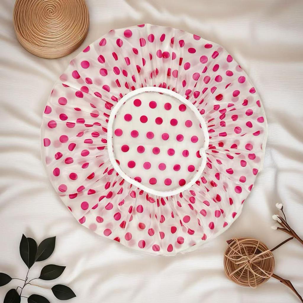 "Assorted PE Shower and Hair Care Caps for Children, Girls, Adults"