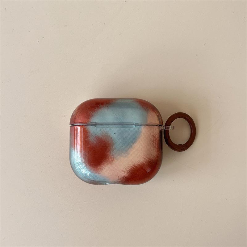 Creative blue orange smudge for AirPods Pro protective case 1/1st generation Apple Bluetooth headset cover AirPod