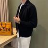 Men's Retro Loose-Fit Zipper Knit Pullover Sweater