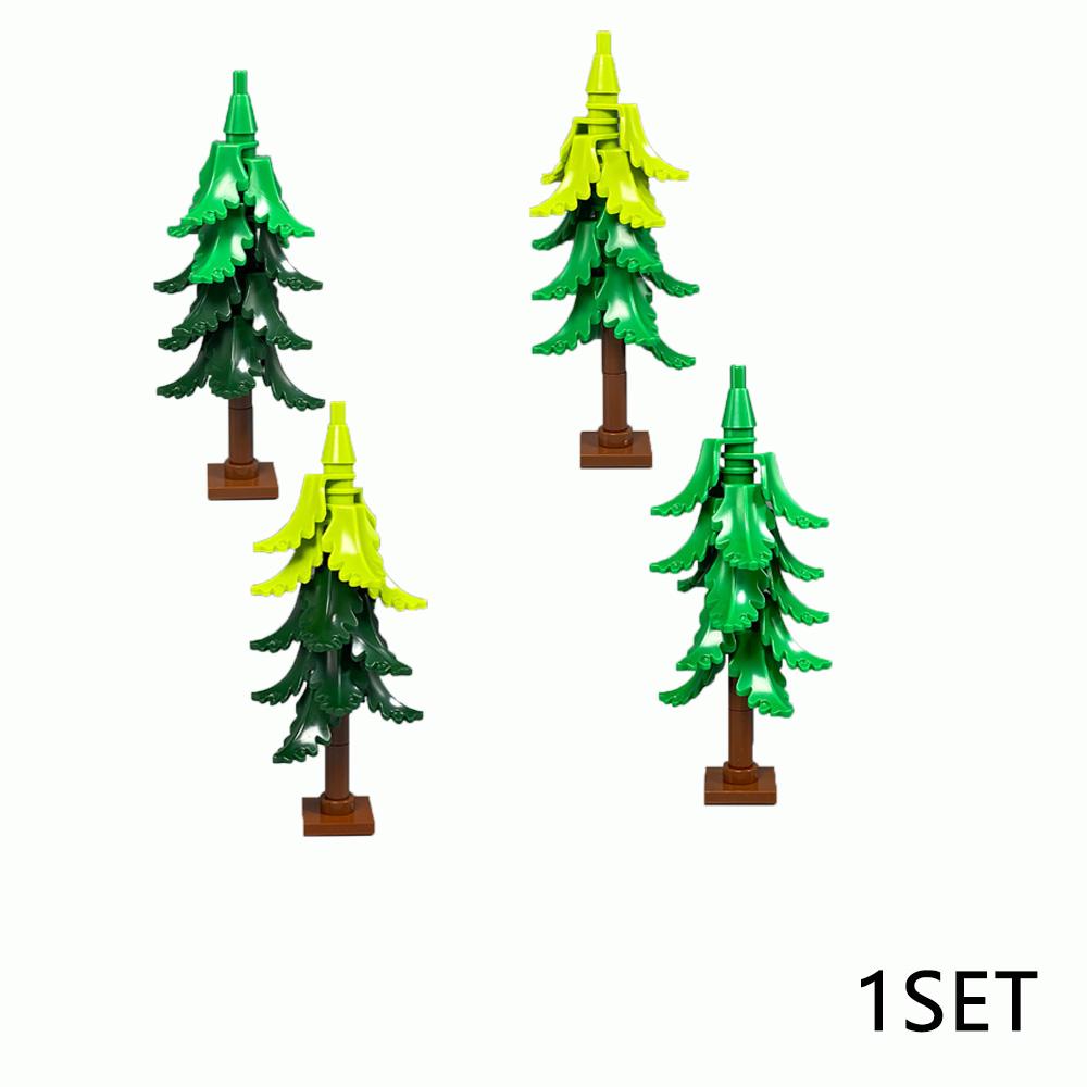 DIY Palm Tree & Snow Pine Building Blocks – Tropical Beach & Winter Scene Bricks, Compatible with Lego, Fun Creative Toy
