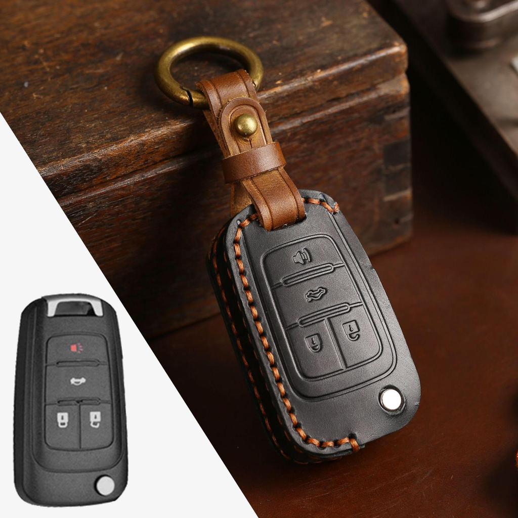 Handmade Leather Buick & Chevrolet Folding Car Key Cover
