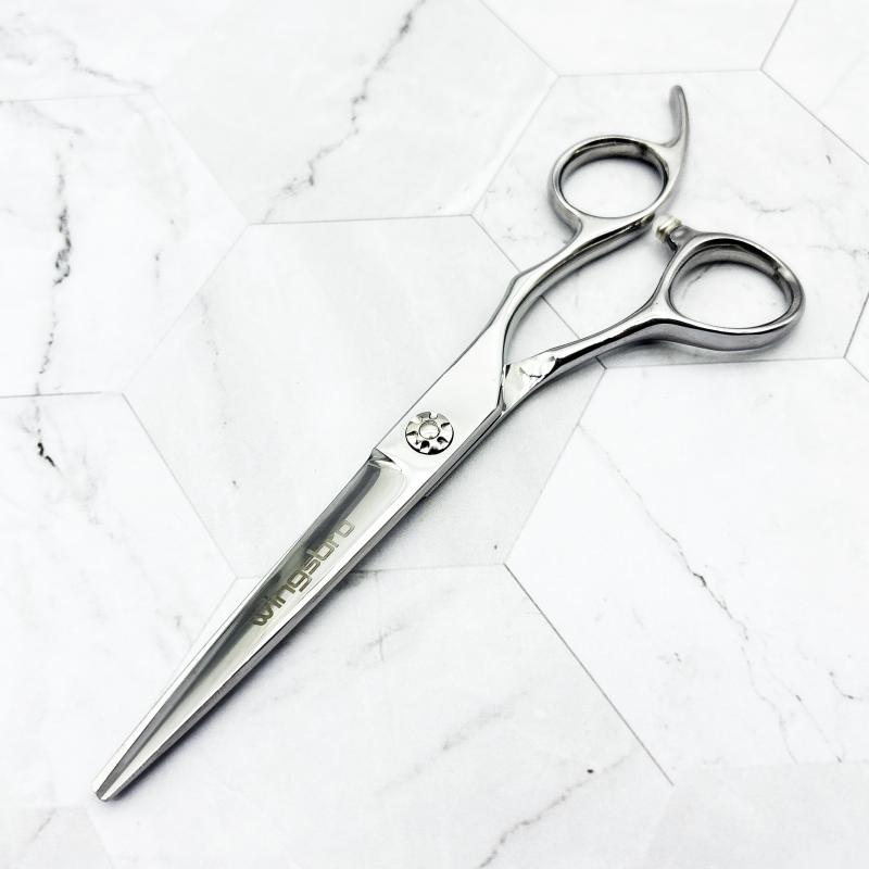 Ножницы для стрижки волос, wingsbro 6,7 дюйма Серебряные филировочные ножницы, Парикмахерские инструменты и аксессуары