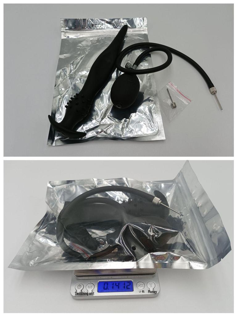 Aal-Silikon aufblasbarer Anal-Dilatator für Männer und Frauen - Super langer hinterer Masturbator.