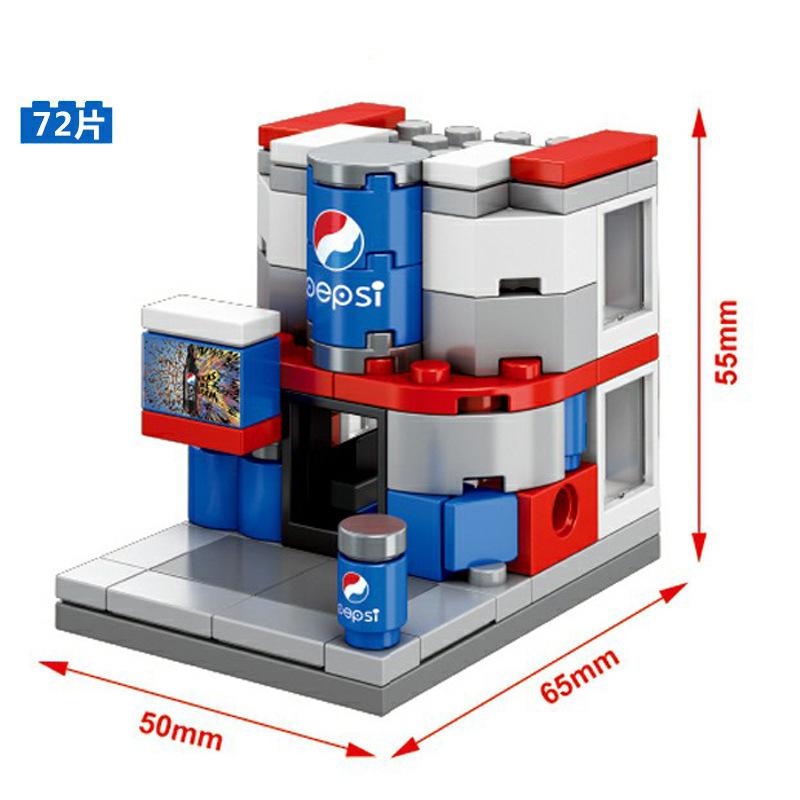 Building Blocks Mini Street View Building Blocks Compatible Building Blocks Children's Educational Assembling Building Blocks