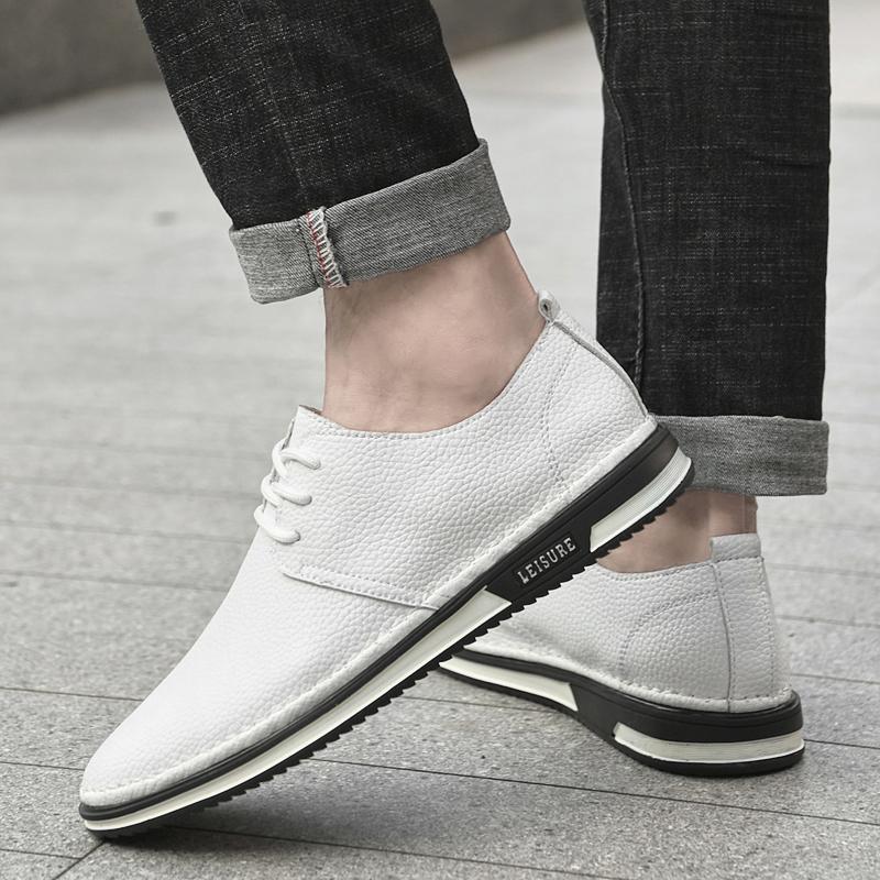 New British Style Mens Dress Shoes Casual Genuine Leather Business Shoes Size 38-45 Fashion Flat Designer Shoes Driving Loafers