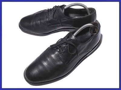 Lloyd Leather Mesh Plain Toe 28.0 9.5 Black Dress Business Shoes Made In Germany(USED)