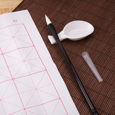 3pcs/set Reusable Magic Water Writing Cloth Brush Gridded Fabric Mat Chinese Cal