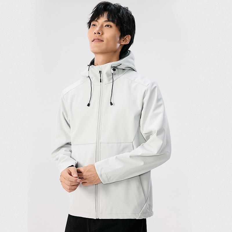 New Outdoor Soft Shell Clothes, Men's and Women's Loose Hooded Tops, Autumn and Winter Water-proof and Windproof Jackets, Group Clothes