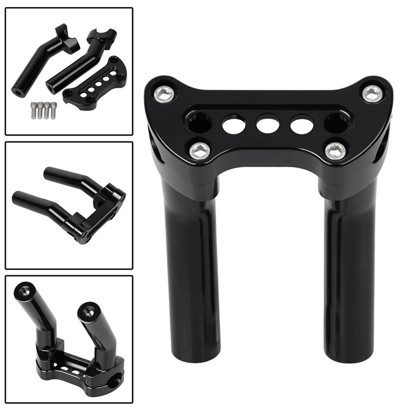 A16P-For Sportster Dyna Street Bob FXDB Compatible 6" Pullback Handlebar Riser Top Clamp