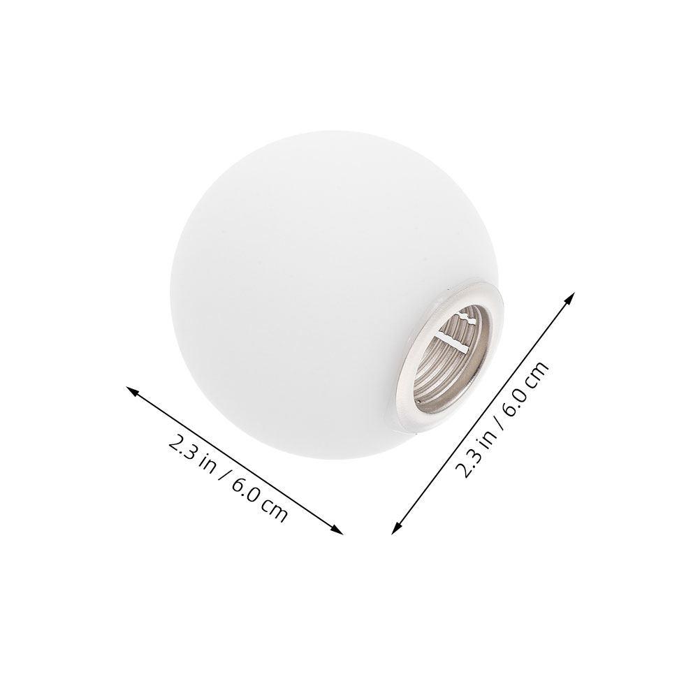 

2Pcs White Glass Ball Lampshade G9 Metal Thread Replacement Glass Shade Round Globe Light Fixture Cover for Bedroom Dining Room