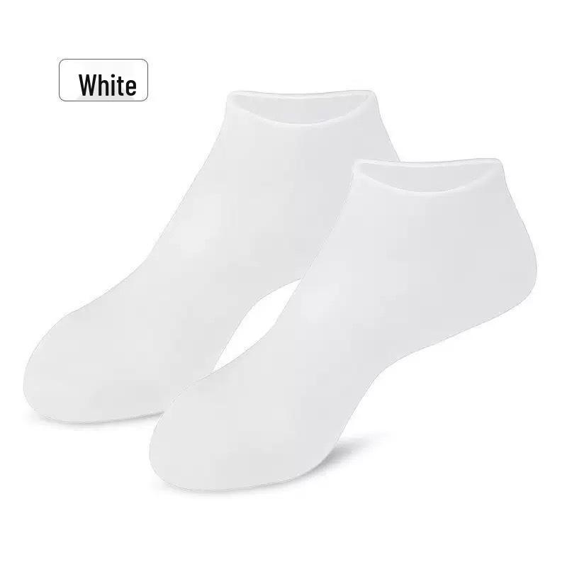 Erkek ve Kadınlar İçin Silikon Nemlendirici Çatlak Önleyici Topuk Çorapları ve Beyazlatıcı Ayak Maskesi Seti