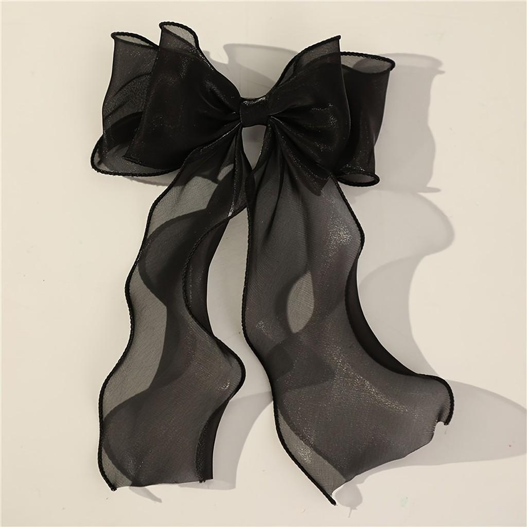 Mesh Bow Hair Clip Women Sweet Ponytail Cute Spring Clips Fashion Hair Accessories